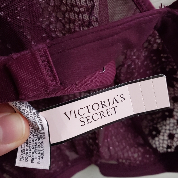 Victoria's Secret Sheer Burgundy Lace Bralette - Picture 5 of 16